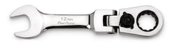 Llave combinada de trinquete con cabeza flexible, caja acodada de 15°, métrica pequeña, 12 puntas, 12 mm (Blue-Point®)