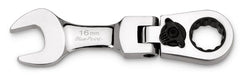 Llave combinada de trinquete con cabeza flexible, caja acodada de 15°, métrica enana, 12 puntas, 16 mm (Blue-Point®)