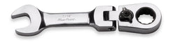 Llave combinada de trinquete con cabeza flexible y caja con compensación de 15°, SAE enana, de 7/16" y 12 puntas (Blue-Point®)