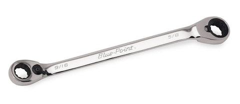 Llave de caja de trinquete reversible con compensación de 25°, SAE, 9/16-5/8" y 12 puntas (Blue-Point®)