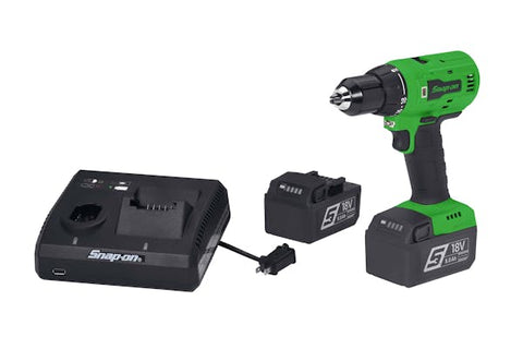 Kit de taladro inalámbrico MonsterLithium de 18 V y 1/2" (verde)