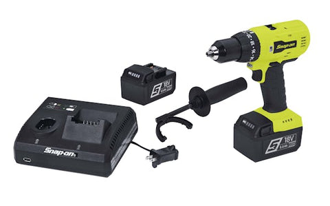 Kit de taladro percutor inalámbrico MonsterLithium de 18 V y 1/2" (alta visibilidad)