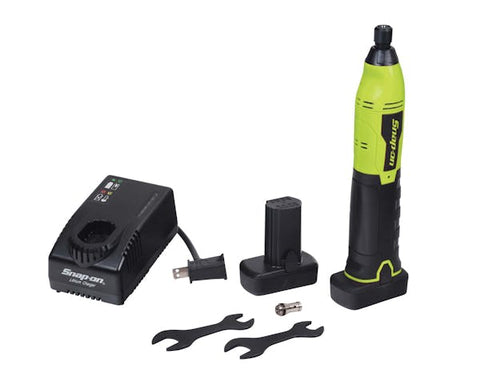 Kit de amoladora troqueladora en línea inalámbrica de microlitio de 14,4 V (alta visibilidad)