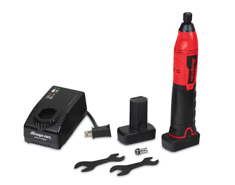 Kit de amoladora troqueladora en línea inalámbrica de microlitio de 14,4 V (rojo)