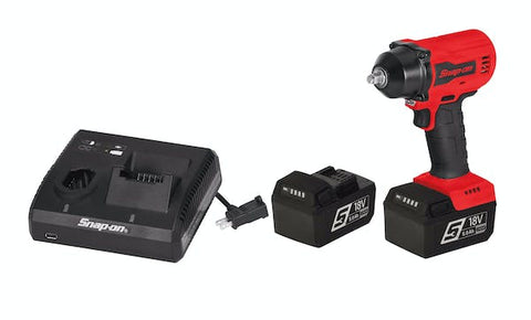 Kit de llave de impacto inalámbrica MonsterLithium con accionamiento de 18 V y 3/8" (rojo)