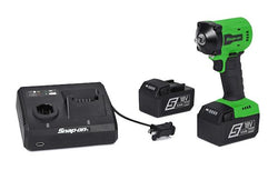 Kit de llave de impacto inalámbrica MonsterLithium Stubby de 18 V con accionamiento de 3/8" (verde)