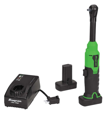 Kit de trinquete inalámbrico de cuello largo de microlitio con accionamiento de 14,4 V y 1/4" (verde)