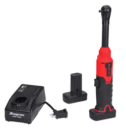 Kit de trinquete inalámbrico de cuello largo de microlitio con accionamiento de 14,4 V y 1/4" (rojo)