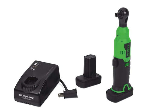 Kit de trinquete inalámbrico de microlitio con accionamiento hexagonal de 14,4 V (verde)