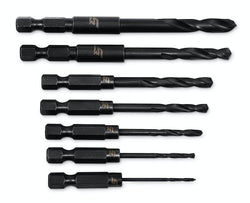 Juego de brocas de longitud de tornillo de máquina de vástago hexagonal de 7 piezas