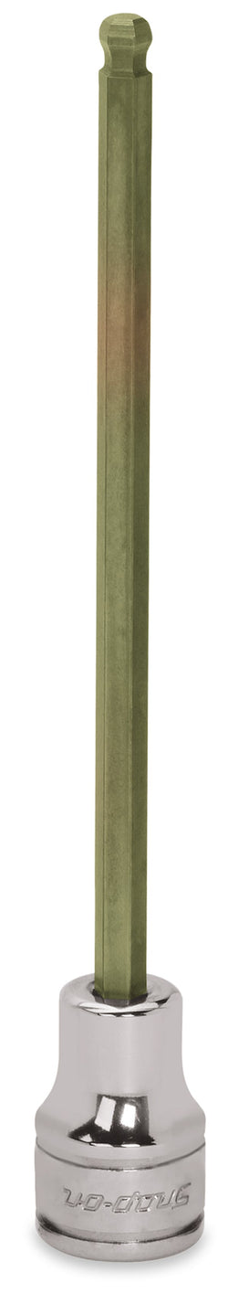 Destornillador de vaso hexagonal de bola larga SAE de 3/8" con accionamiento de 3/16"