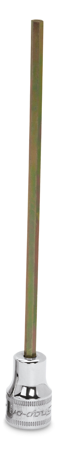 Destornillador de vaso hexagonal extralargo de 4 mm, métrico, con accionamiento de 3/8"