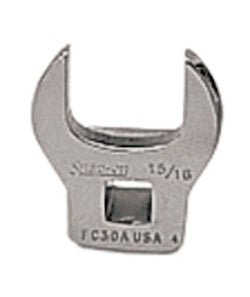 Llave de pata de gallo de boca abierta SAE de 3/8" con accionamiento de 15/16"