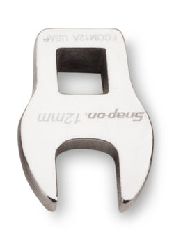 Llave de pata de gallo de boca de 12 mm, métrica, con accionamiento de 3/8"
