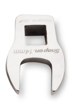Llave de pata de gallo de boca abierta, métrica, de 14 mm, con accionamiento de 3/8"