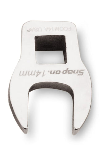 Llave de pata de gallo de boca abierta, métrica, de 14 mm, con accionamiento de 3/8"
