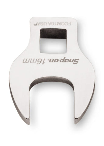 Llave de pata de gallo de boca abierta, métrica, de 16 mm, con accionamiento de 3/8"