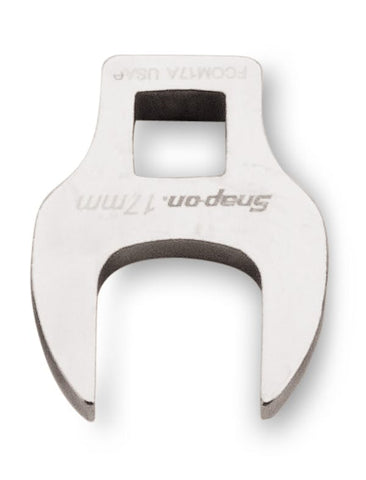 Llave de pata de gallo de boca abierta, métrica, de 17 mm, con accionamiento de 3/8"