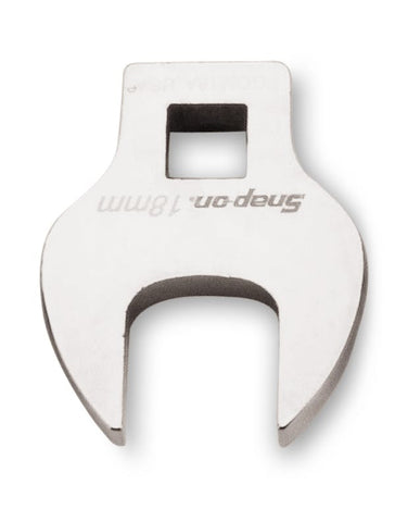 Llave de pata de gallo de boca abierta, métrica, de 18 mm, con accionamiento de 3/8"