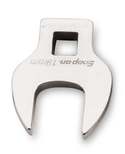 Llave de pata de gallo de boca abierta, métrica, de 19 mm, con accionamiento de 3/8"