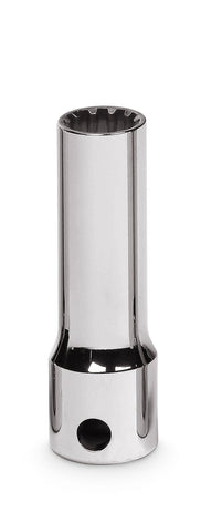 Dado estriado profundo hexagonal de 3/8" SAE n.° 12 con cuadro de 3/8"