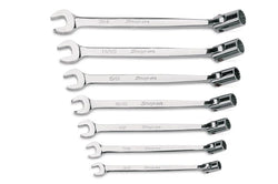 Juego de llaves combinadas de cabeza flexible y boca abierta SAE Flank Drive® de 12 piezas, 7 piezas (3/8-3/4")