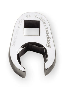 Llave de pata de gallo con tuerca abocardada Flank Drive® de 15 mm, métrica, de 6 puntas y con accionamiento de 3/8"