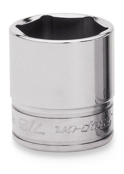 Dado plano SAE Flank Drive® de 7/8" y 6 puntas con cuadro de 3/8"