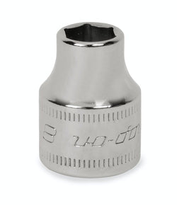 Dado plano Flank Drive® de 8 mm, métrico, de 6 puntas y con cuadro de 3/8"