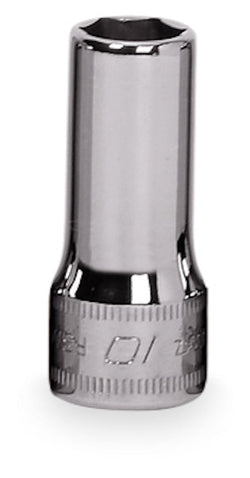 Dado semiprofundo Flank Drive® de 10 mm, métrico, de 6 puntas y con cuadro de 3/8"