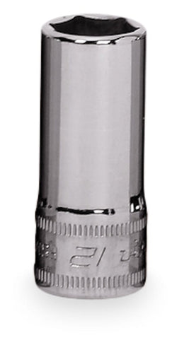 Dado semiprofundo Flank Drive® de 12 mm, métrico, de 6 puntas y con cuadro de 3/8"