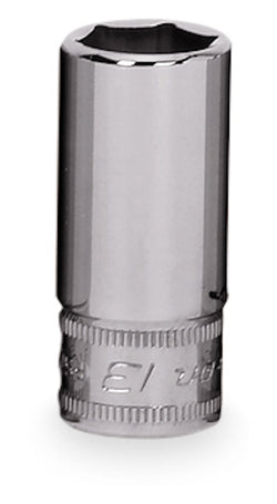 Dado semiprofundo Flank Drive® de 13 mm, métrico, de 6 puntas y con cuadro de 3/8"