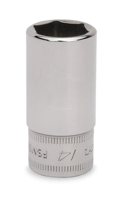 Dado semiprofundo Flank Drive® de 14 mm, métrico, de 6 puntas y con cuadro de 3/8"