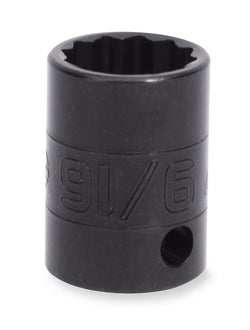 Dado de impacto poco profundo Flank Drive® de 5/8" SAE de 12 puntas con cuadro de 3/8"