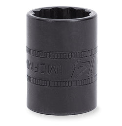 Dado de impacto poco profundo Flank Drive® de 14 mm, métrico, 12 puntas, con cuadro de 3/8"