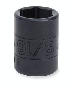 Dado de impacto poco profundo Flank Drive® de 9/16" SAE de 6 puntas con cuadro de 3/8"
