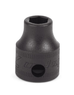 Dado de impacto superficial Flank Drive® de 7 mm, métrico, de 6 puntas y con cuadro de 3/8" (óxido negro)