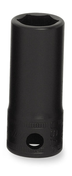 Dado de impacto semiprofundo Flank Drive® de 11 mm, métrico, de 6 puntas y con cuadro de 3/8"
