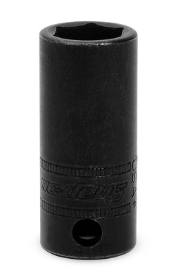 Dado de impacto semiprofundo Flank Drive® de 12 mm, métrico, de 6 puntas y con cuadro de 3/8"