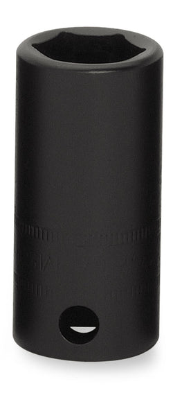 Dado de impacto semiprofundo Flank Drive® de 13 mm, métrico, de 6 puntas y con cuadro de 3/8"