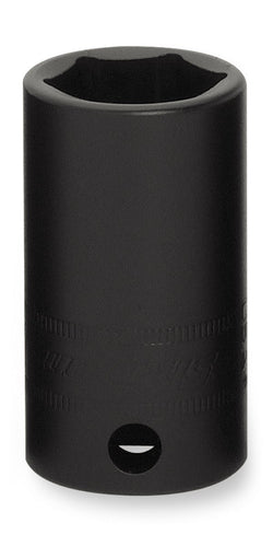 Dado de impacto semiprofundo Flank Drive® de 16 mm, métrico, de 6 puntas y con cuadro de 3/8"