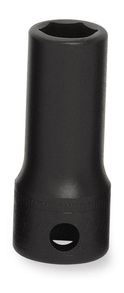 Dado de impacto semiprofundo Flank Drive® de 9 mm, métrico, de 6 puntas y con cuadro de 3/8"