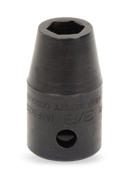 Dado de impacto de pared delgada y poco profundo SAE de 3/8" Flank Drive® de 3/8" SAE de 6 puntas con impulsión de 1/2"
