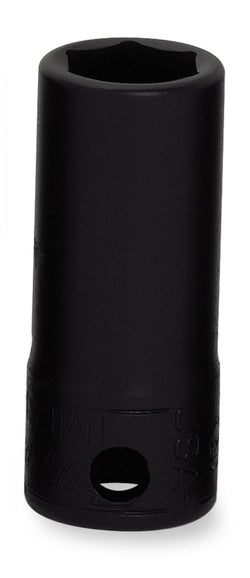 Dado de impacto semiprofundo Flank Drive® de 7/16" SAE de 6 puntos con impulsión de 3/8"