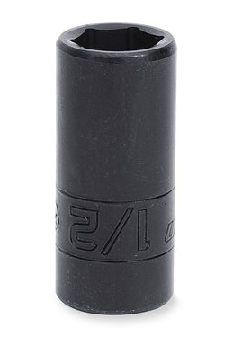 Dado de impacto semiprofundo Flank Drive® de 1/2" SAE de 6 puntos con impulsión de 3/8"