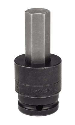 Destornillador de vaso con punta hexagonal de impacto de 3/4" SAE con impulsión de 1/2"