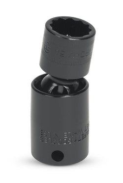 Dado de impacto giratorio poco profundo Flank Drive® de 15 mm, métrico, 12 puntas, con cuadro de 3/8"
