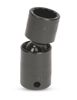 Dado de impacto giratorio poco profundo Flank Drive® de 17 mm, métrico, 12 puntas, con cuadro de 3/8"