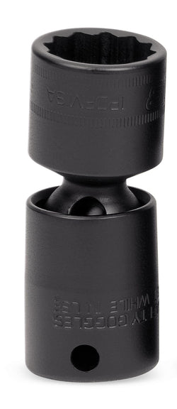 Dado de impacto giratorio poco profundo Flank Drive® de 18 mm, métrico, 12 puntas, con cuadro de 3/8"