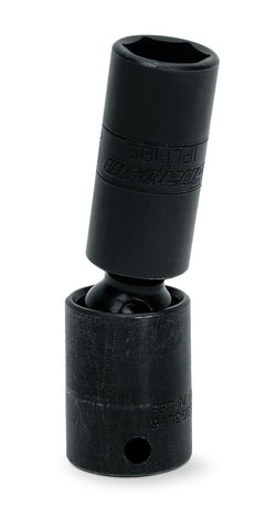 Dado de impacto giratorio profundo Flank Drive® de 9/16" SAE de 6 puntos con impulsión de 3/8"